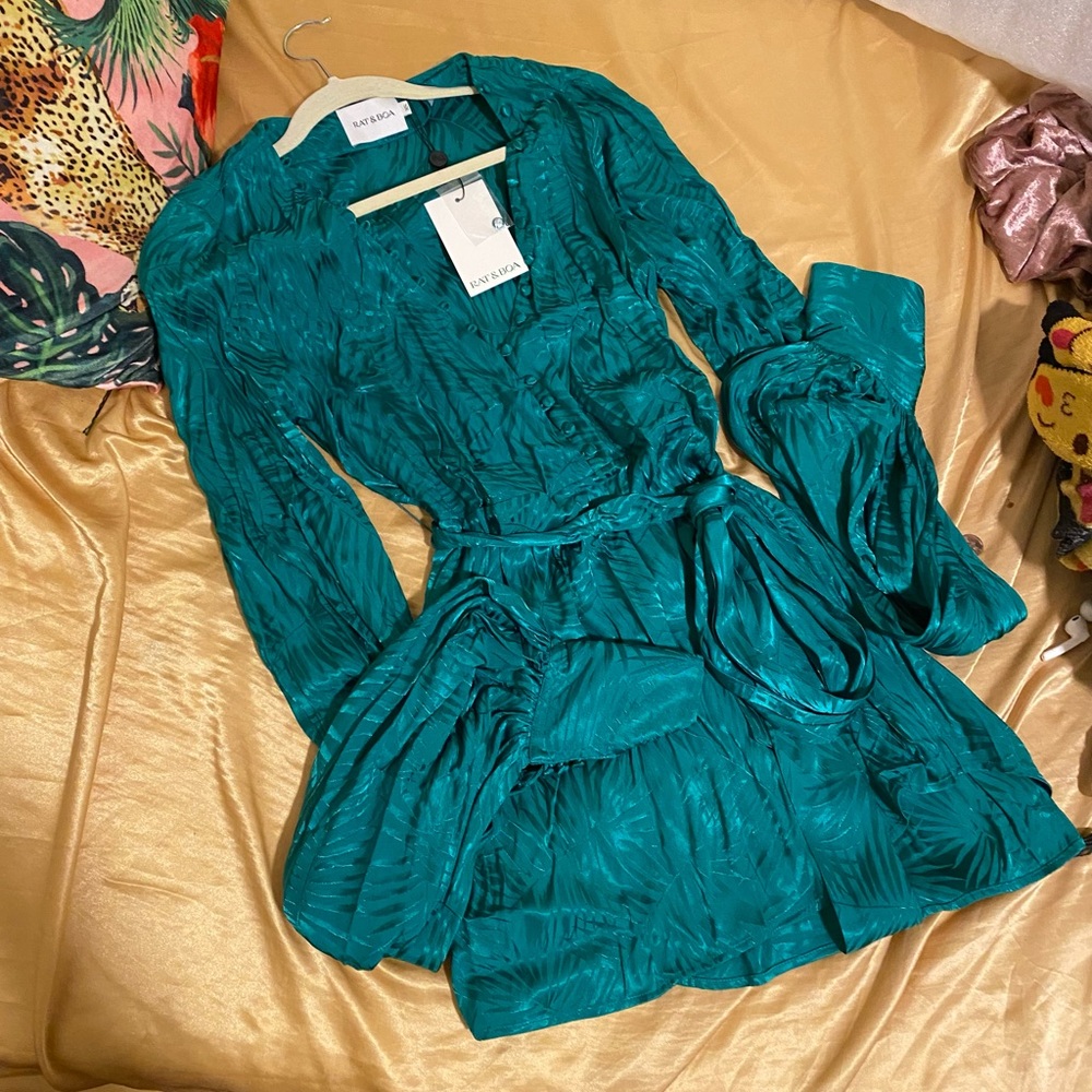 ❤️Rat & Boa HARLEQUIN DRESS GREEN, New